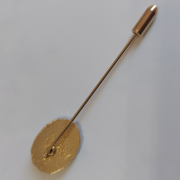 Vintage Cameo Rose Stick Pin - Picture 4 of 5